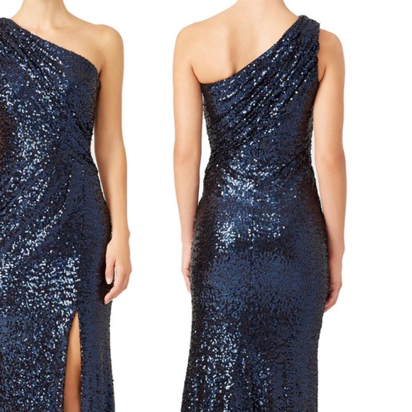 Ralph Lauren navy blue sequin evening dress size 4 - Picture 2 of 5